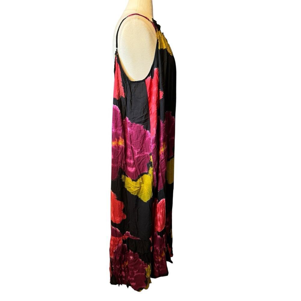 Anthropologie Dress Womens 2X Pink Colorful Flounced Lounge Maxi Cover Up Beach - Picture 5 of 6